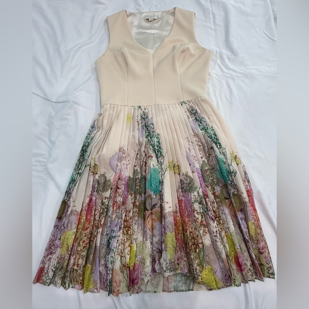 Ted Baker Cream and Floral Woman’s Dress